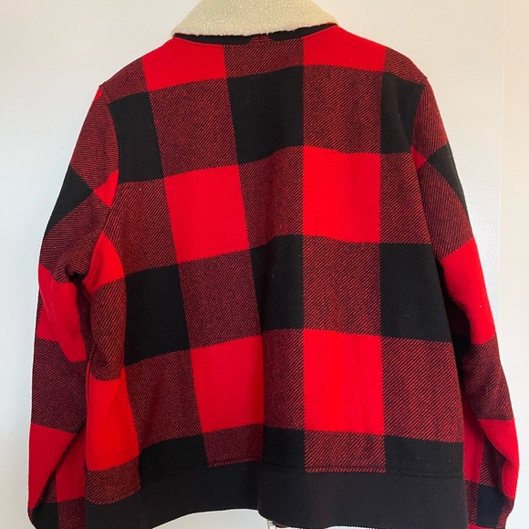 Woolrich Buffalo Plaid Sherpa Lined Bomber Jacket - Picture 3 of 4